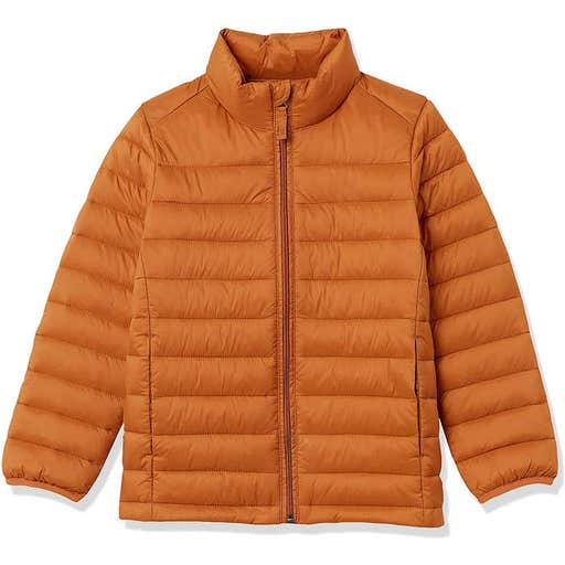 amazon.com, Amazon Essentials Boys' Light-Weight Water-Resistant Packable Puffer Jacket