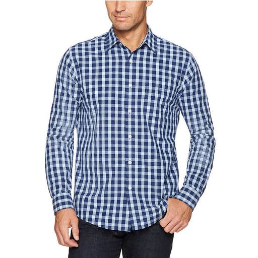 amazon.com, Amazon Essentials Regular-Fit Long-Sleeve Plaid Casual Poplin Shirt
