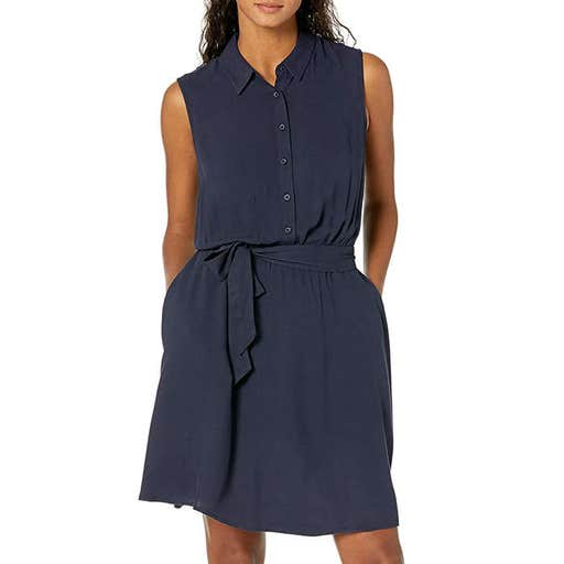 amazon.com, Amazon Essentials Sleeveless Woven Shirt Dress