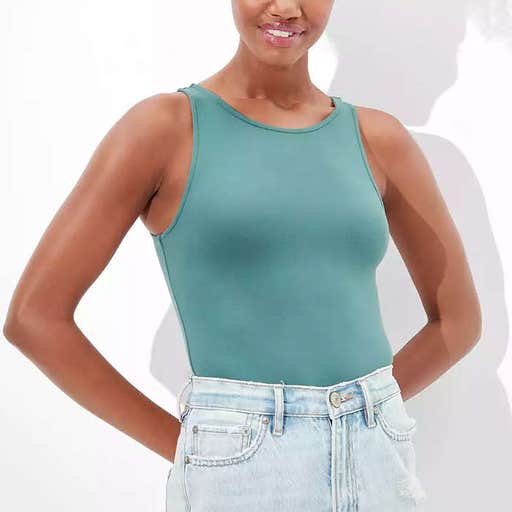 ae.com, American Eagle High Neck Bodysuit