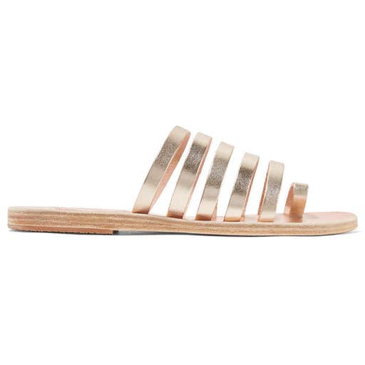 net-a-porter.com, Ancient Greek Sandals Niki Metallic Leather Sandals