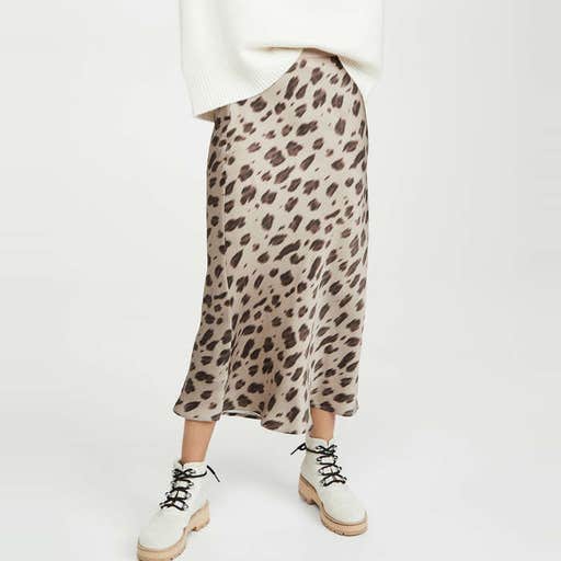 shopbop.com, Anine Bing Bar Print Silk Midi Skirt