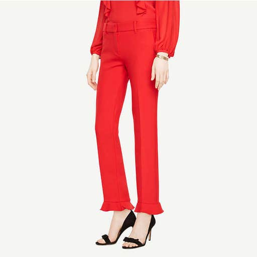 anntaylor.com, Ann Taylor Ankle Pant with Ruffle Cuff