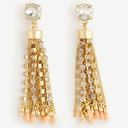 anntaylor.com, Ann Taylor Coral Crystal Drop Earrings
