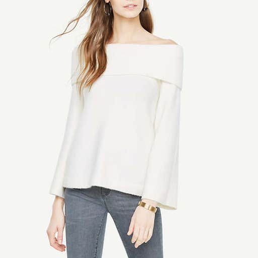 anntaylor.com, Ann Taylor Off The Shoulder Bell Sleeve Sweater