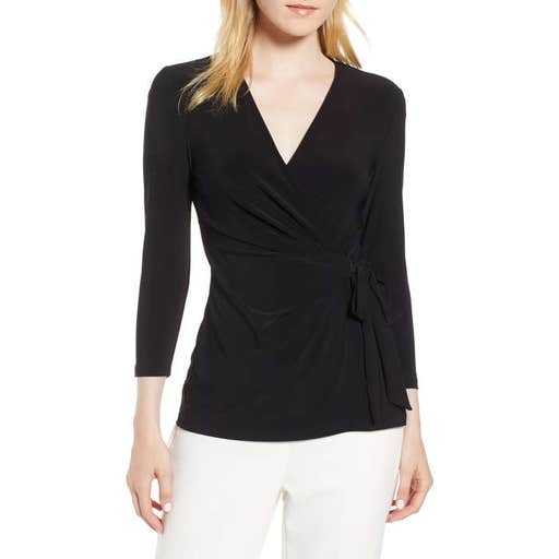 nordstrom.com, Anne Klein Faux Wrap Jersey Top