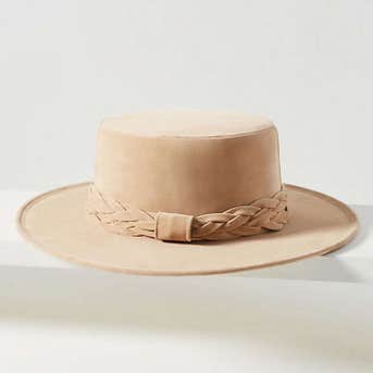 Anthropologie Ashton Trimmed Boater