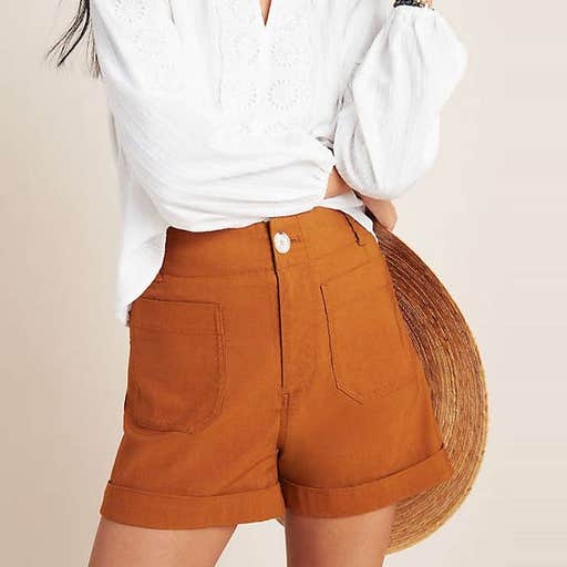 anthropologie.com, Anthropologie Megan Patch Pocket Shorts