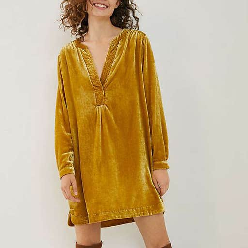 anthropologie.com, Anthropologie Melody Velvet Tunic Dress