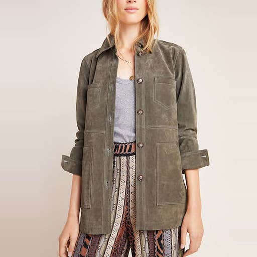 anthropologie.com, Anthropologie Suede Shirt Jacket
