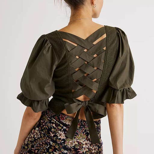 anthropologie.com, Anthropologie Tie-Back Corset Top