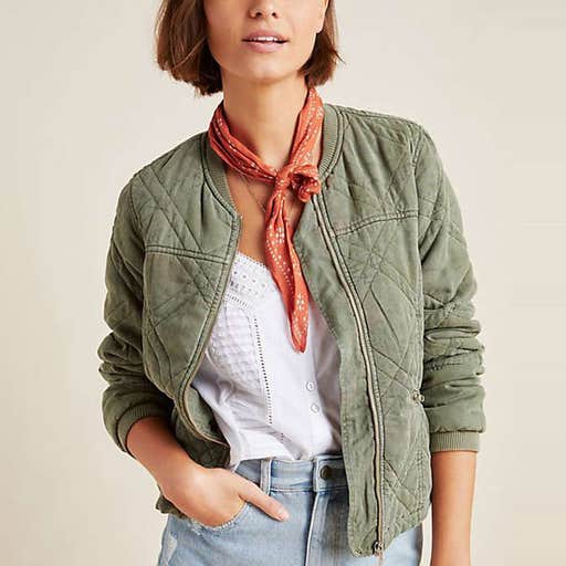 anthropologie.com, Anthropologie Valentina Quilted Bomber Jacket