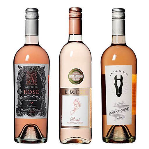 amazon.com, Apothic, Barefoot and Dark Horse Limited Release Rosé Wine Mixed Pack, 3 x 750mL