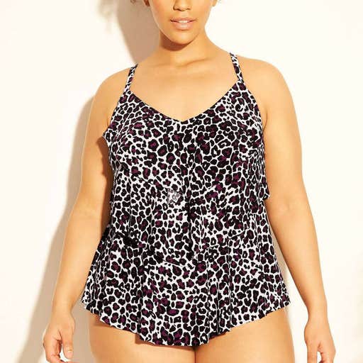 target.com, Aqua Green Plus Size Tiered Tankini Top