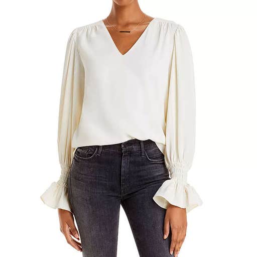 bloomingdales.com, Aqua Puff Sleeve Top