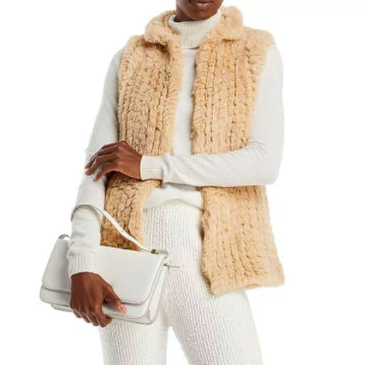 bloomingdales.com, AQUA Textured Faux Fur Vest