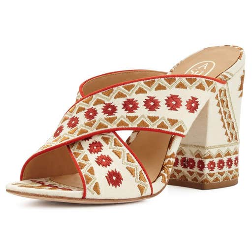 neimanmarcus.com, Ash Adel Embroidered Crisscross Mule Sandal