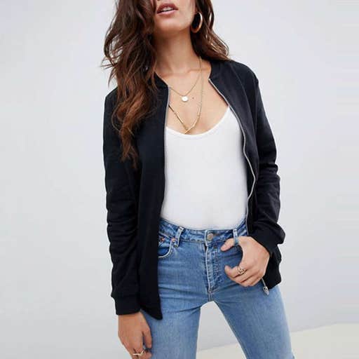asos.com, ASOS DESIGN Ultimate Jersey Bomber Jacket