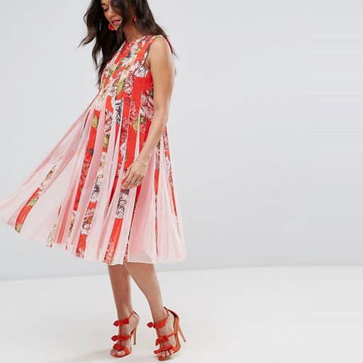 asos.com, ASOS Maternity One Shoulder Peplum Hem Midi Dress