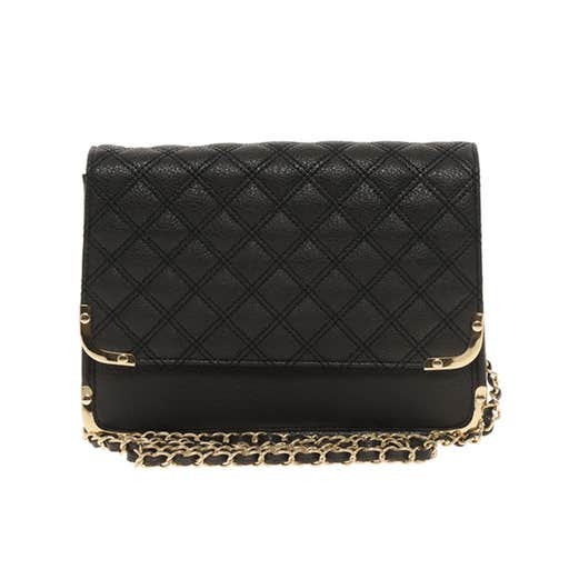 asos.com, ASOS Quilted Metal Corner Cross Body Bag