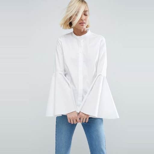 asos.com, ASOS White Shirt With Bell Sleeve