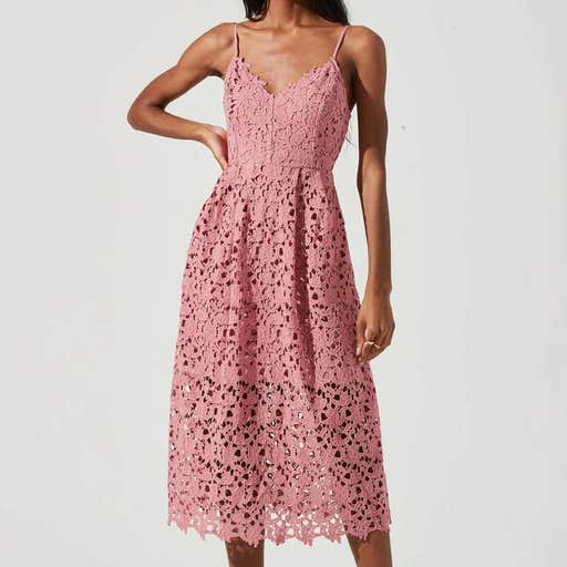 astrthelabel.com, ASTR The Label Lace A Line Midi Dress