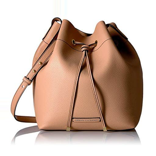 amazon.com, A|X Armani Exchange Pebbled Pu Bucket Bag