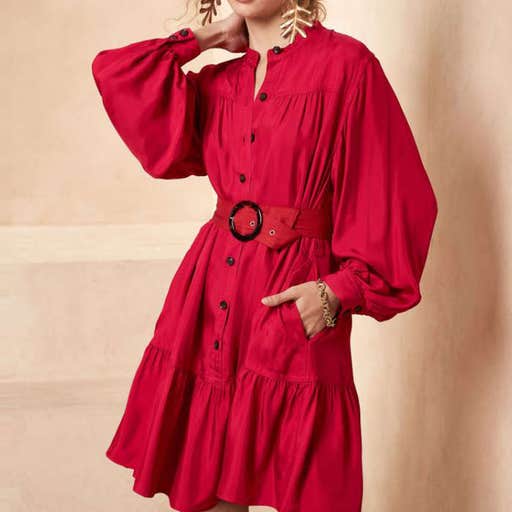 bananarepublic.com, Banana Republic Flounce-Hem Mini Dress