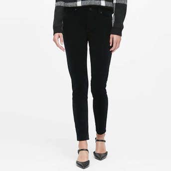 Banana Republic Mid-Rise Skinny Velvet Pant