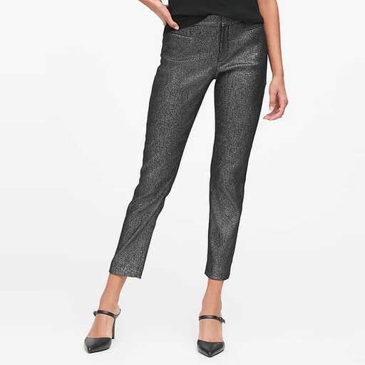 bananarepublic.gap.com, Banana Republic Modern Sloan Skinny-Fit Metallic Plaid Pant