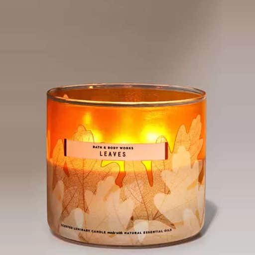 bathandbodyworks.com, Bath & Body Works 3-Wick Scented Candle In Leaves
