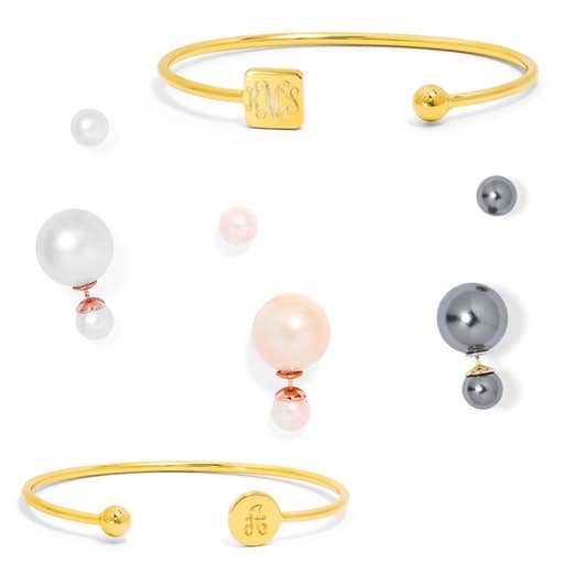 baublebar.com, BaubleBar Elle Bangle and Pearl 360 Studs
