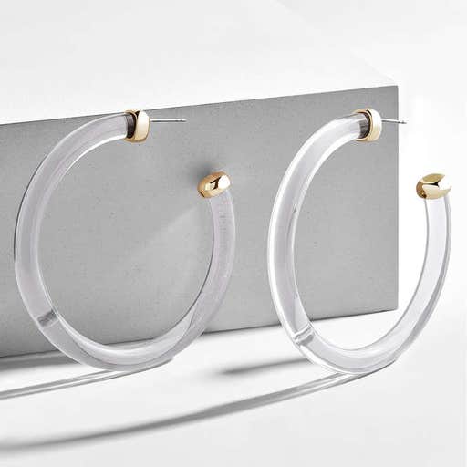 baublebar.com, BaubleBar Leia Resin Hoop Earrings