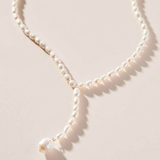 anthropologie.com, BaubleBar Pearl Lariat Necklace