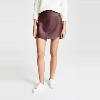 BB Dakota Conrad Leather Mini Skirt