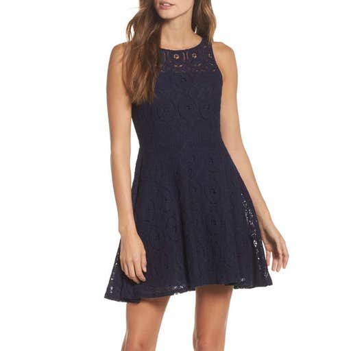 nordstrom.com, BB Dakota Renley Lace Fit & Flare Dress