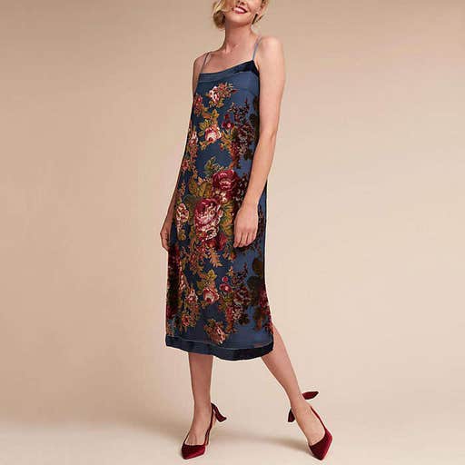anthropologie.com, BHLDN Carlson Burnout Velvet Dress