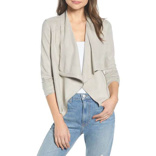 nordstrom.com, Blank NYC Faux Suede Drape Front Jacket