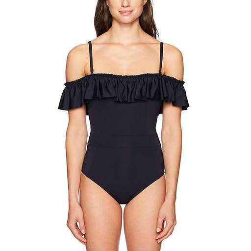 amazon.com, Bleu by Rod Beattie Off-The-Shoulder One-Piece Swimsuit