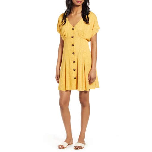 nordstrom.com, BP Button Front Prairie Minidress