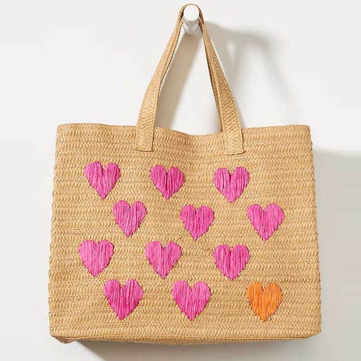 anthropologie.com, BTB Los Angeles Be Mine Straw Tote