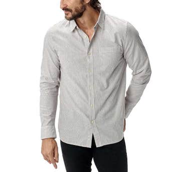 Buck Mason Rinsed Fine Stripe One Pocket Shirt