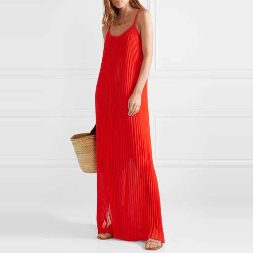 net-a-porter.com, By Marlene Birger Obbo Pleated Crepe Maxi Dress