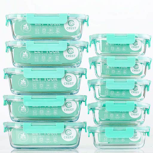 amazon.com, C Crest Glass Food Storage Containers With Lids