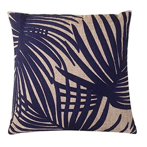 amazon.com, Calla Angel Embroidered Palm Leaf Throw Pillow