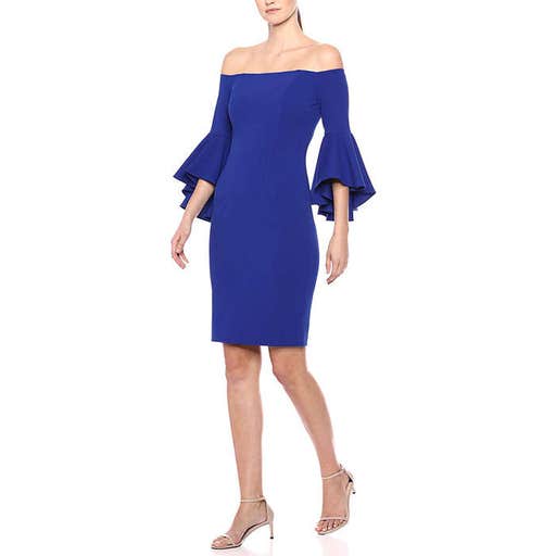 amazon.com, Calvin Klein Off-The-Shoulder Sheath Dress