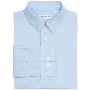 Calvin Klein Slim Fit Solid Stretch Poplin Shirt