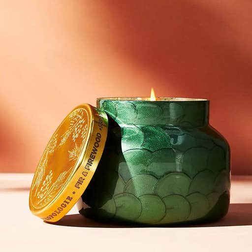 anthropologie.com, Capri Blue Fir & Firewood Jar Candle