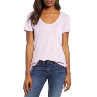 Caslon Rounded V-Neck Tee