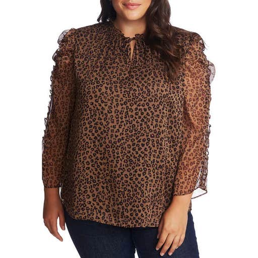 nordstrom.com, CeCe Leopard Print Ruffle Sleeve Top